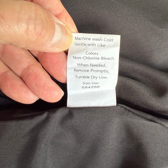 Fit  Flare Black Midi Dress Small Flutter Sleeve Mock Wrap Coquette Flirty Flowy - Picture 15 of 16